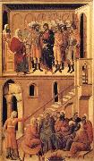 Duccio, Peter's First Denial of Christ and Christ Before the High Priest Annas
